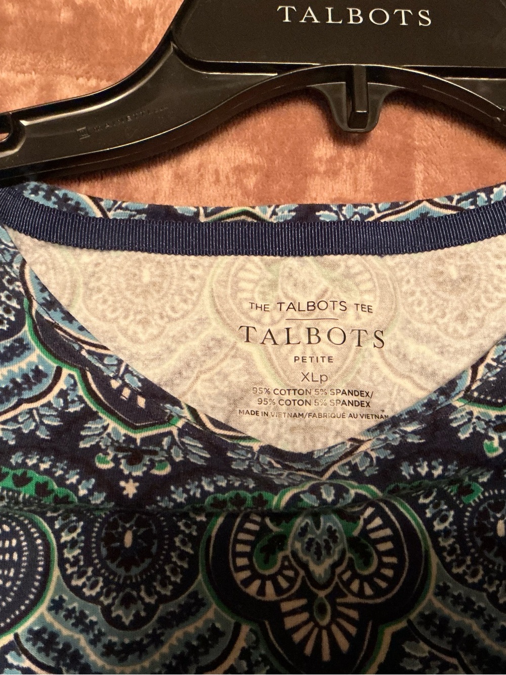 Talbots Pattern Long Sleeve Top - Picture 4 of 5